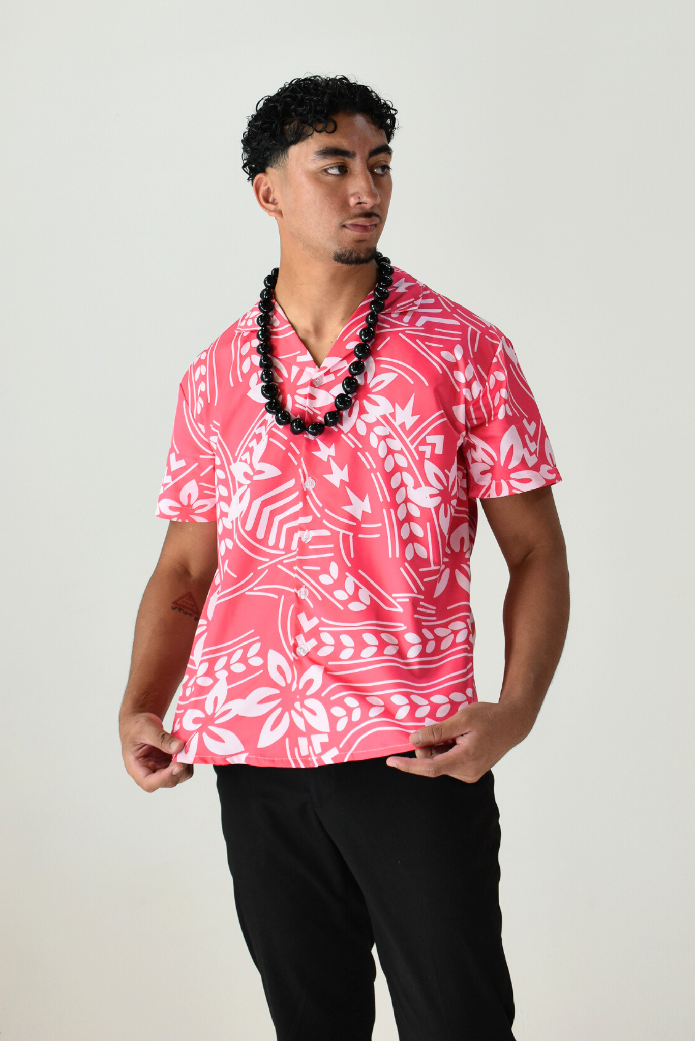 MANU SHIRT - COLLARED MENS SHIRT - PINK
