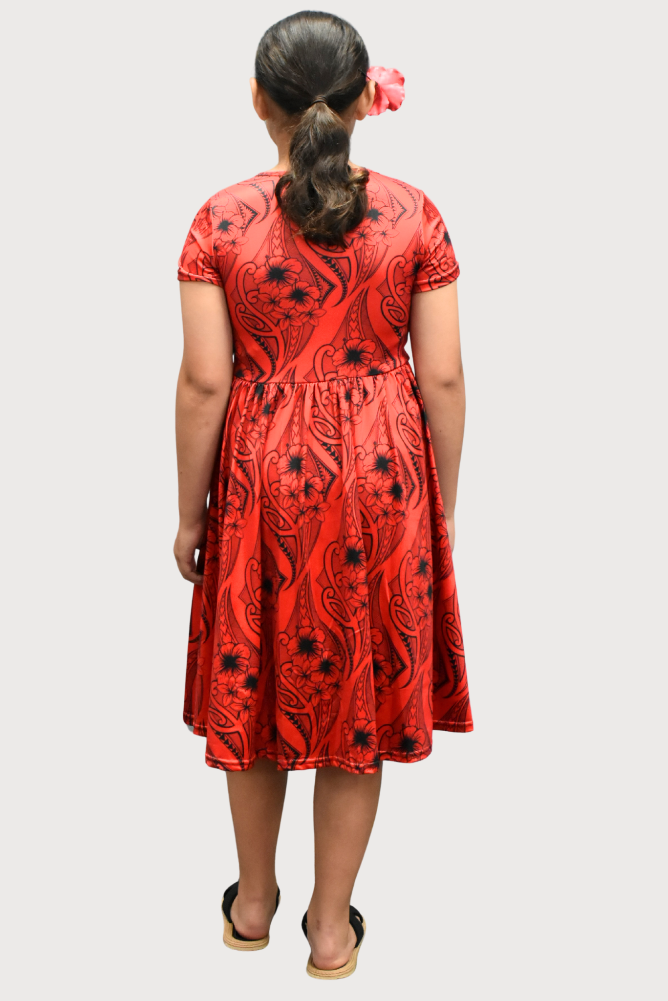 KIANA GIRLS DRESS - ALINE FLOWY DRESS - RED