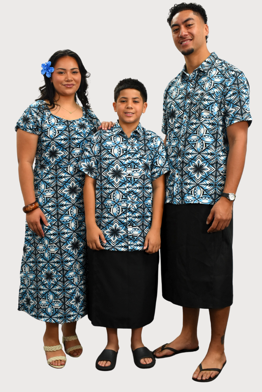 MARCUS BOYS SHIRT - COLLARED SHIRT - BLUE & BLACK