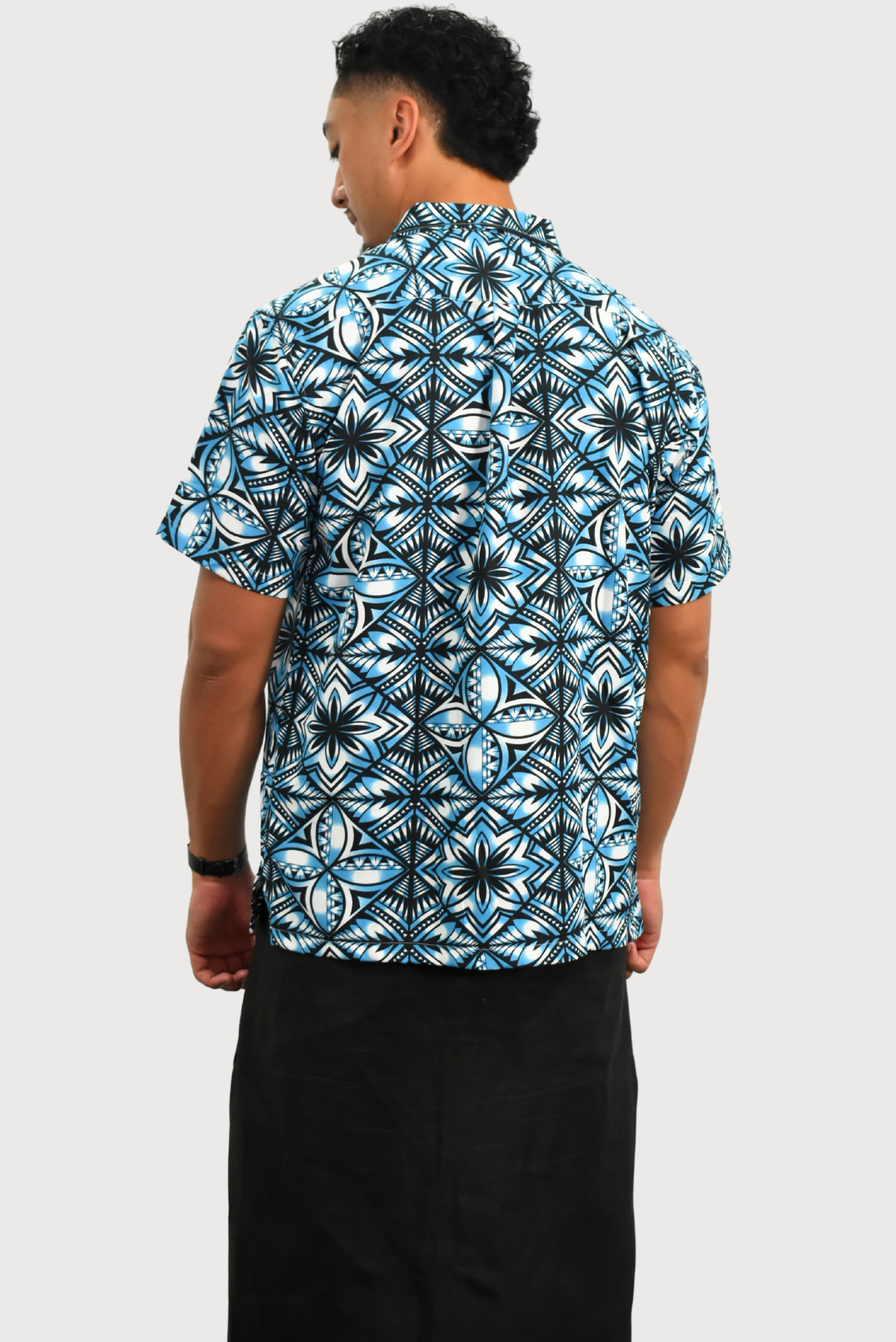 MARCUS SHIRT - COLLARED BUTTON UP - BLUE & BLACK