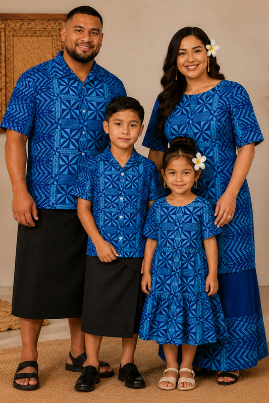 (PRE-ORDER) GIRLS DRESS - FLOWY DRESS - BLUE
