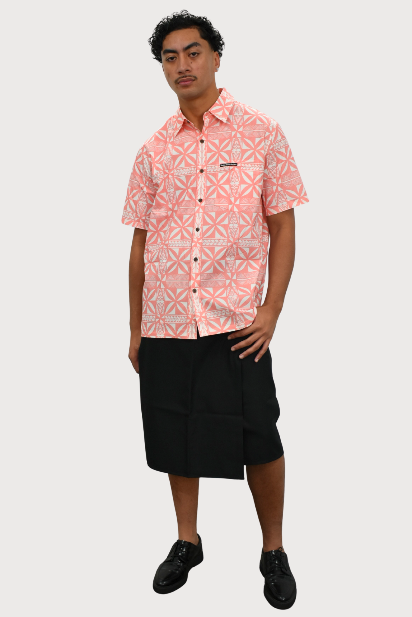 JACOB SHIRT - COLLARED BUTTON UP - PINK & WHITE