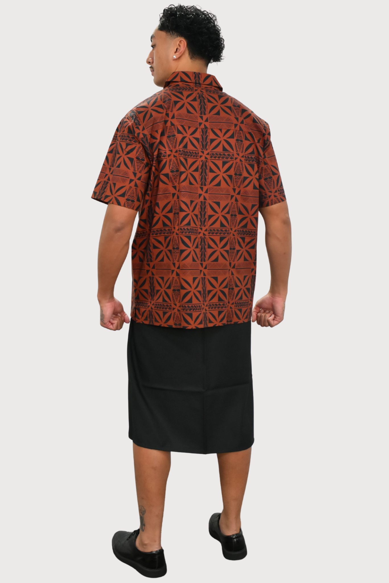 JACOB SHIRT - COLLARED BUTTON UP - BROWN & BLACK