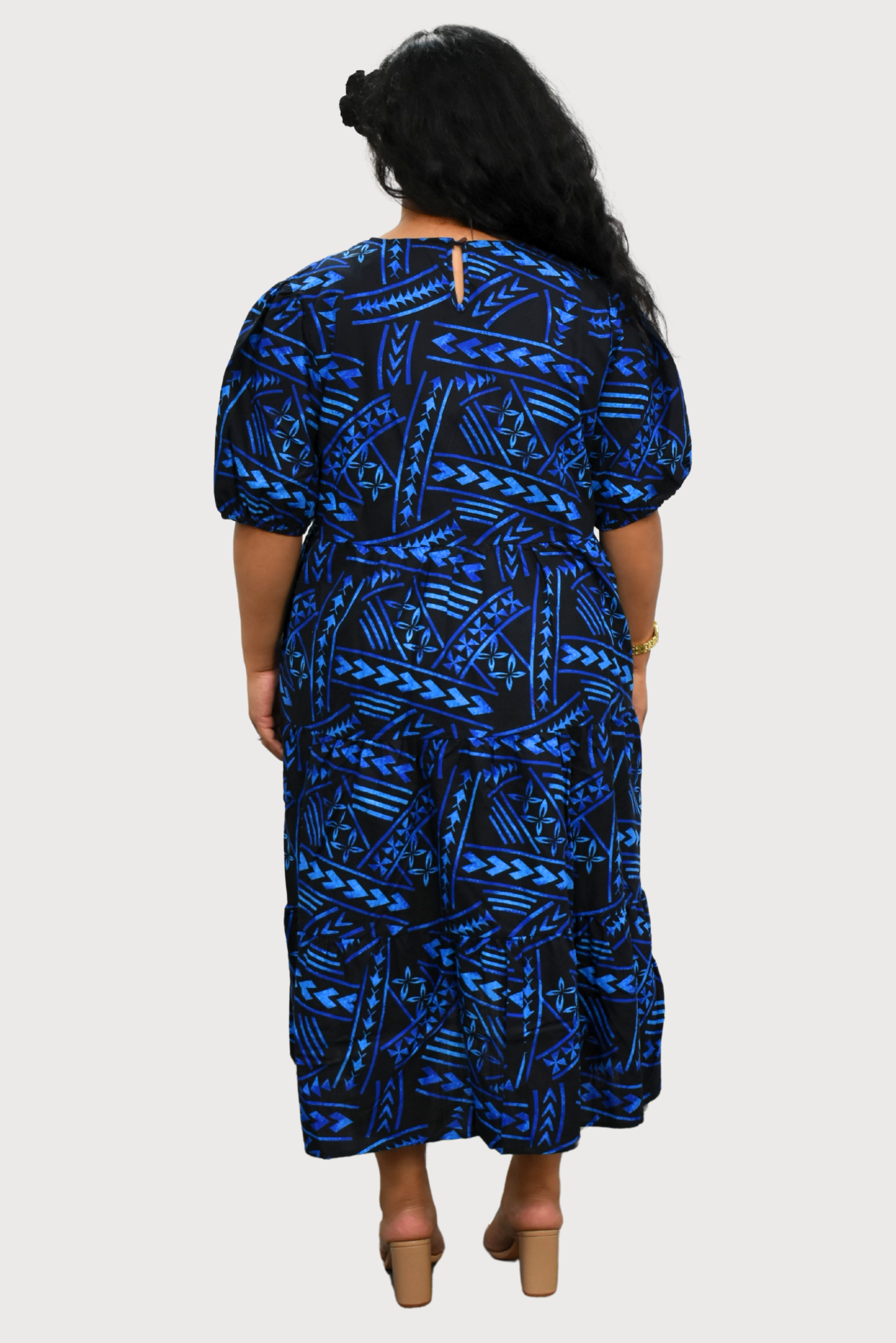DIANA DRESS - HIGH WAIST DRESS - BLACK & BLUE