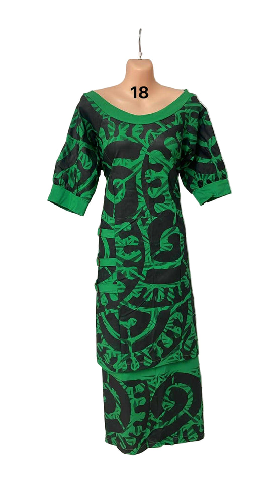 Green Puletasi Size 18