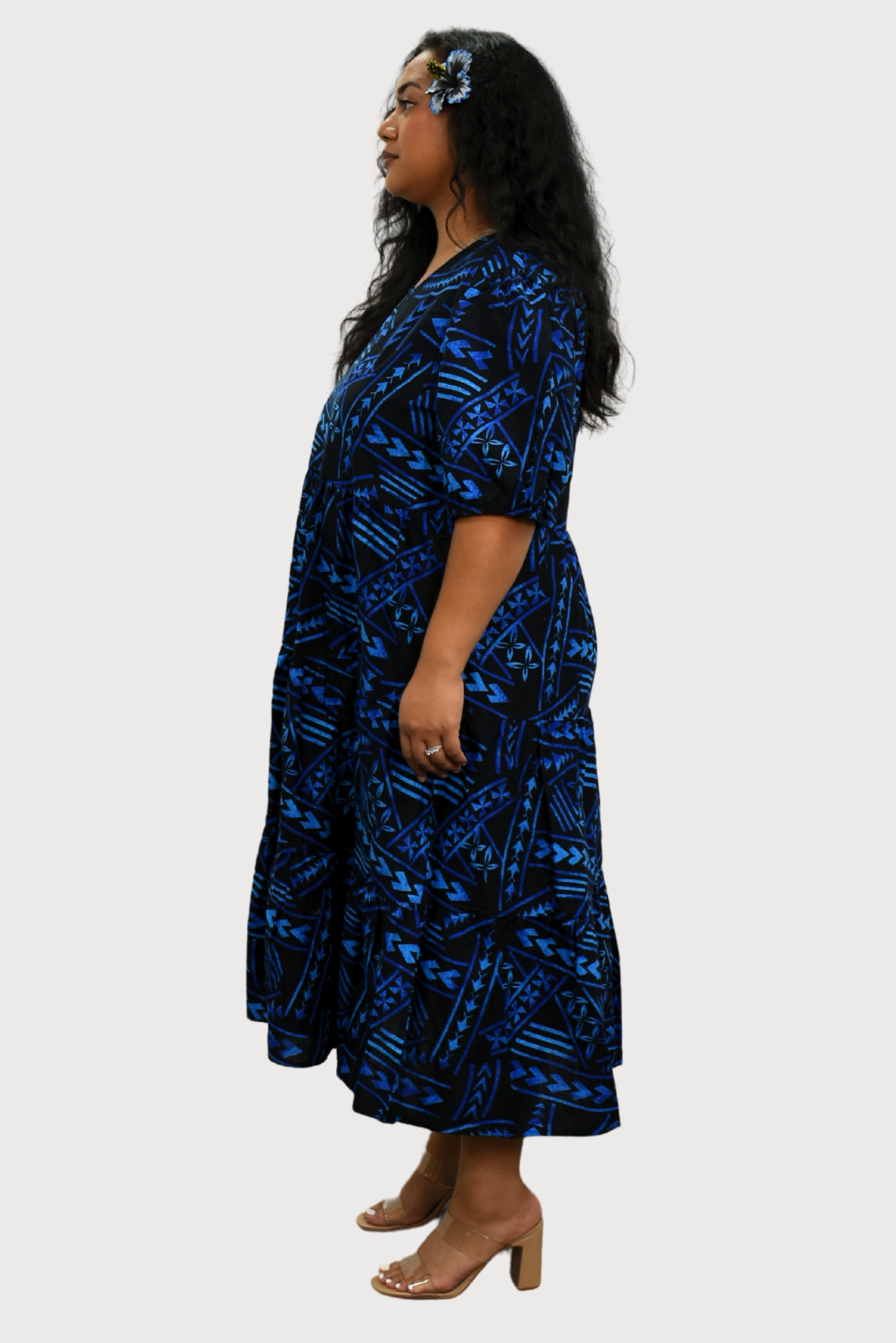 DIANA DRESS - HIGH WAIST DRESS - BLACK & BLUE