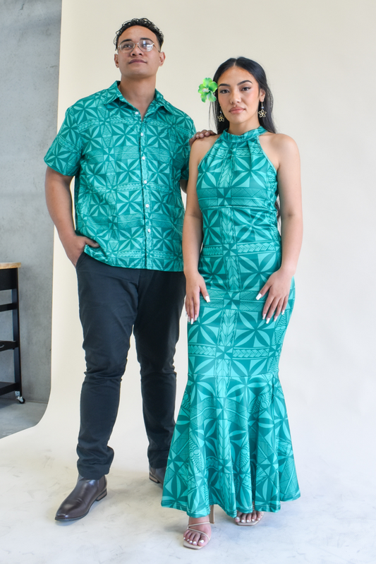 (PRE-ORDER) MATTHEW SHIRT - MEN'S BUTTON UP - JEWEL GREEN