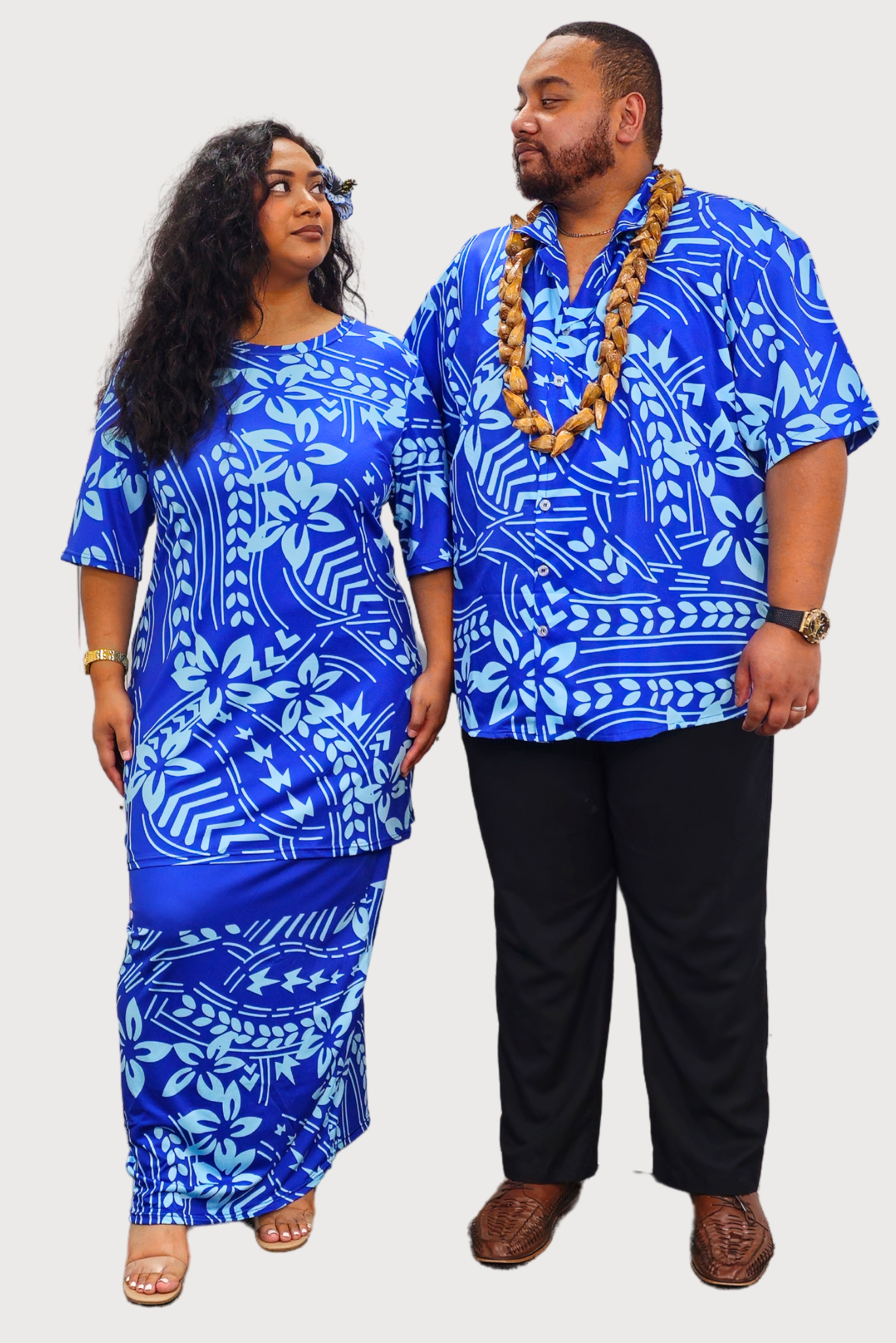 MAMANA PULETASI - TWO PIECE STYLE - BLUE
