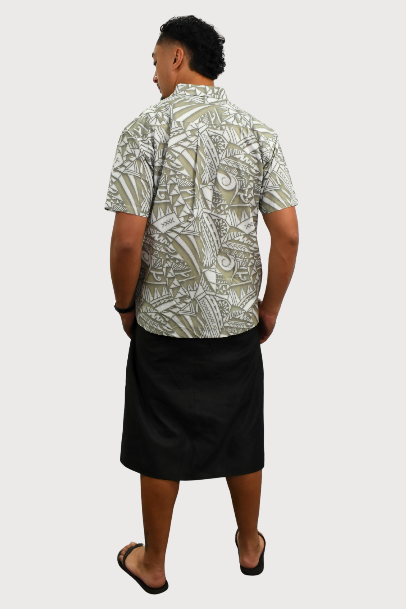 MARCUS SHIRT - COLLARED BUTTON UP - GREY & WHITE