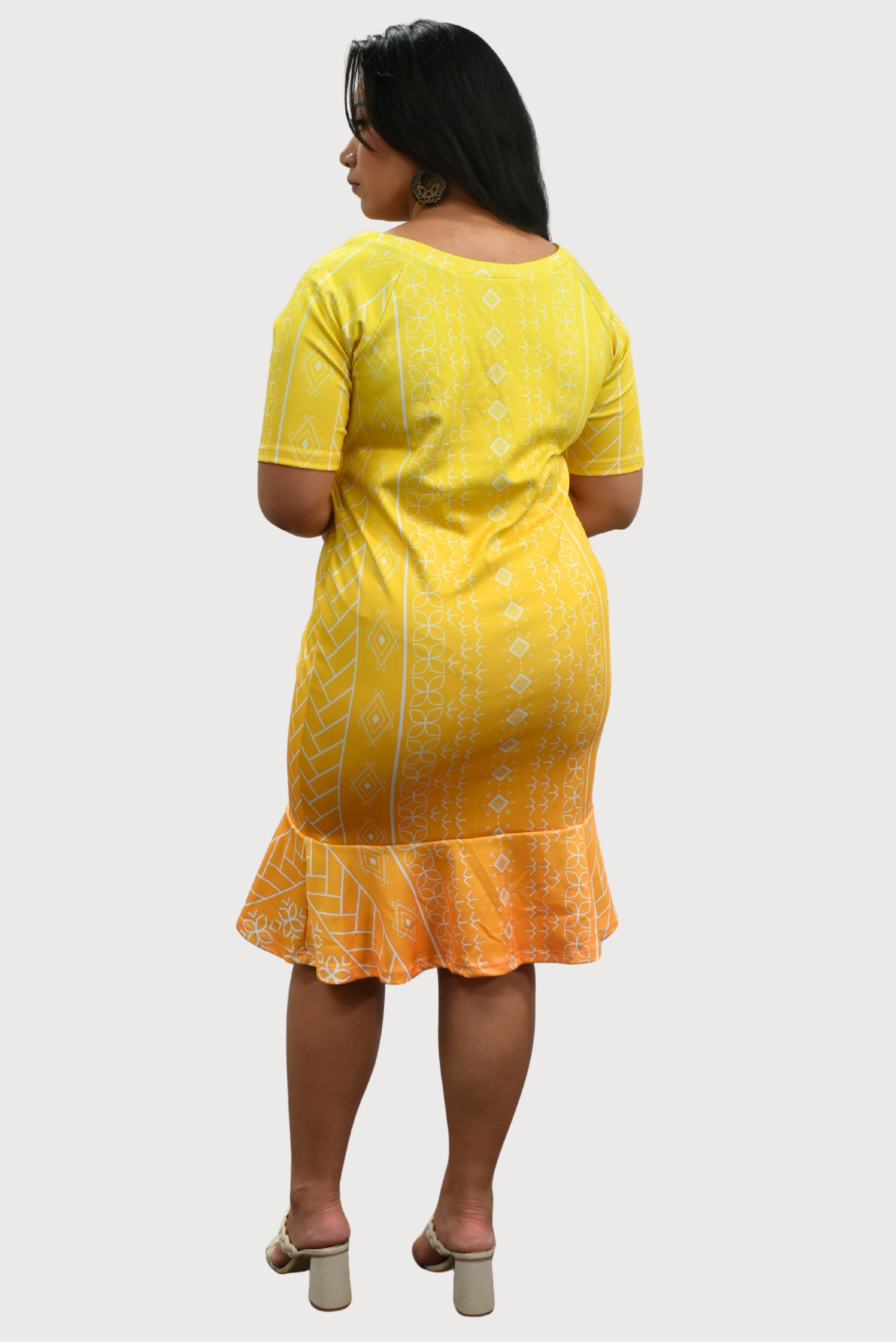 KAILANI DRESS - MIDI MERMAID - OMBRE YELLOW
