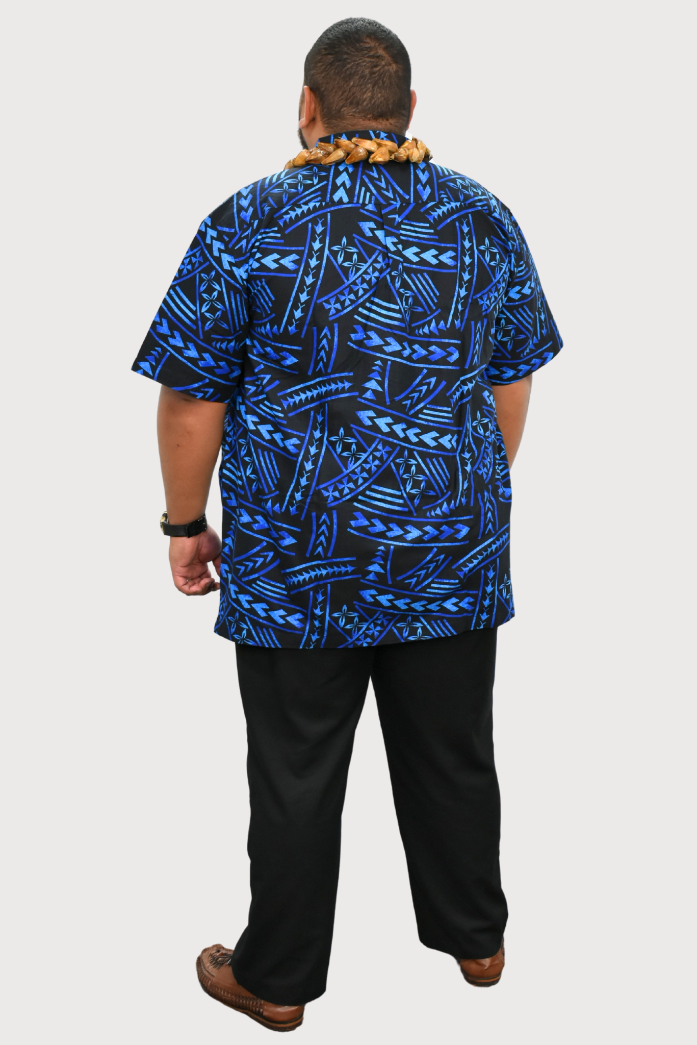 DANIEL SHIRT - COLLARED BUTTON UP - BLACK & BLUE