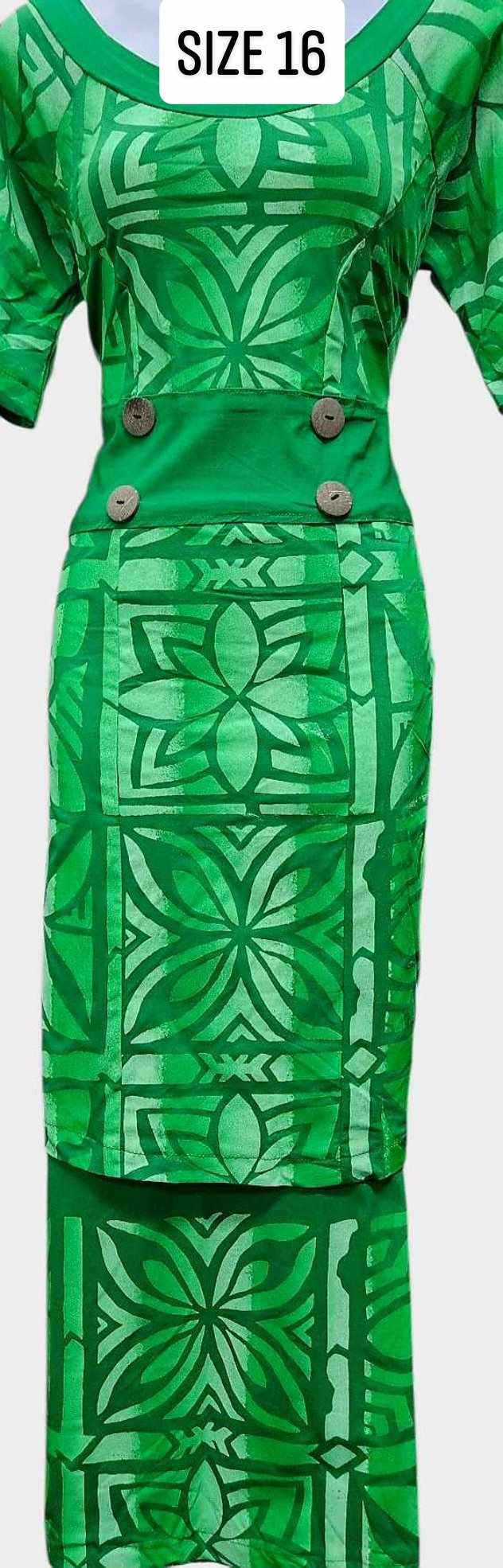 Green Puletasi Size 16