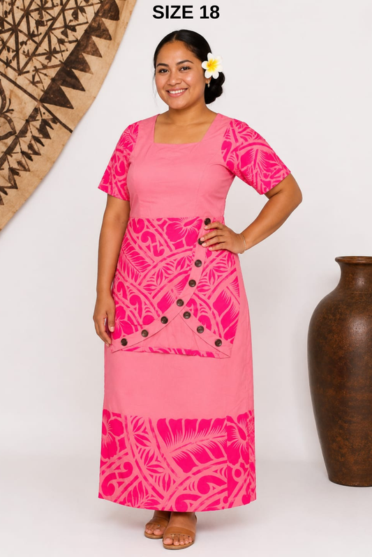 PINK FLORAL PULETASI SIZE 18