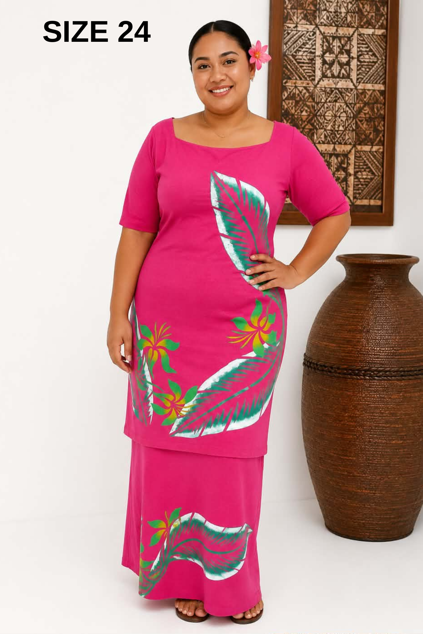 PINK FLORAL PULETASI SIZE 24