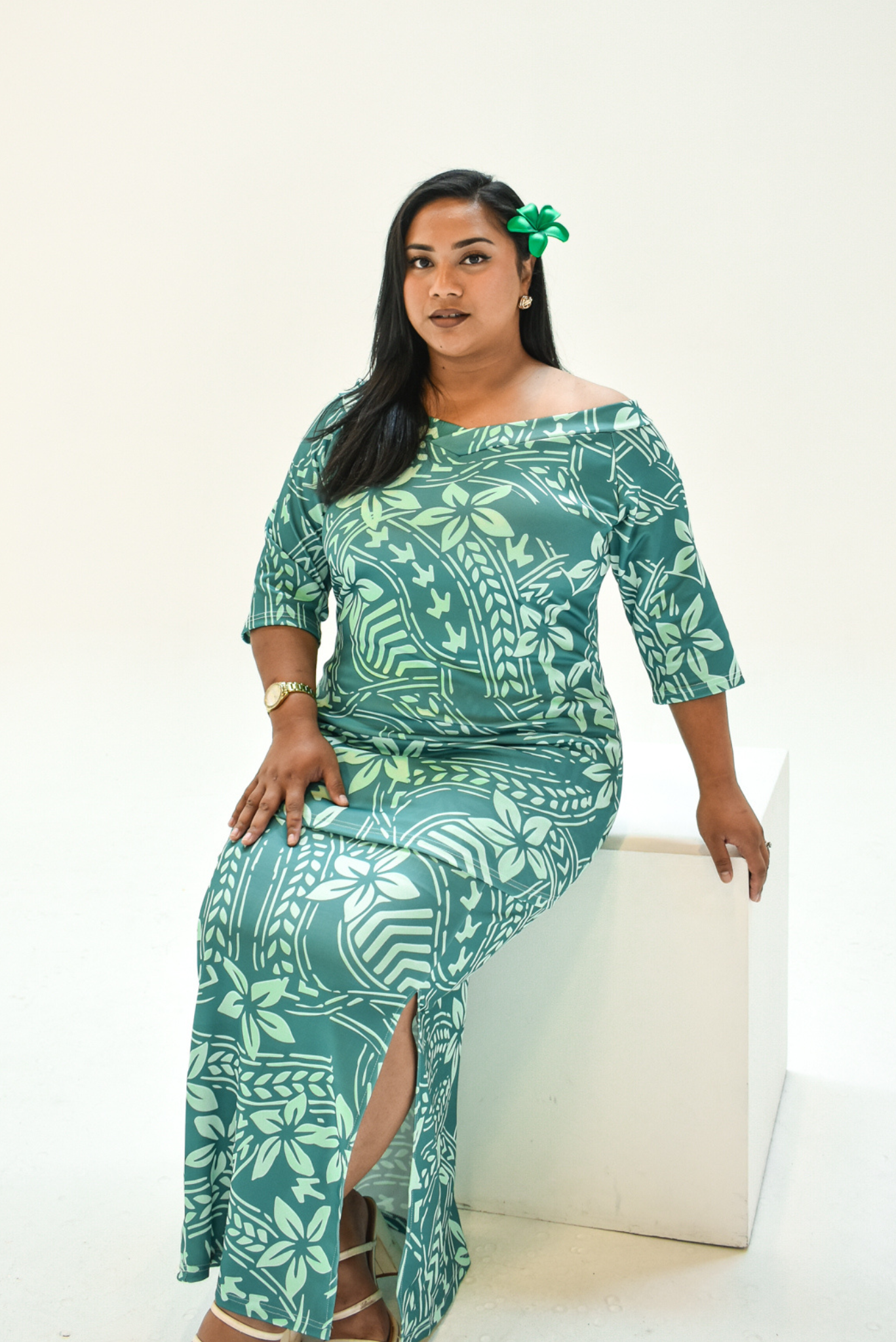 SILIVIA PULETASI - GREEN FLORAL