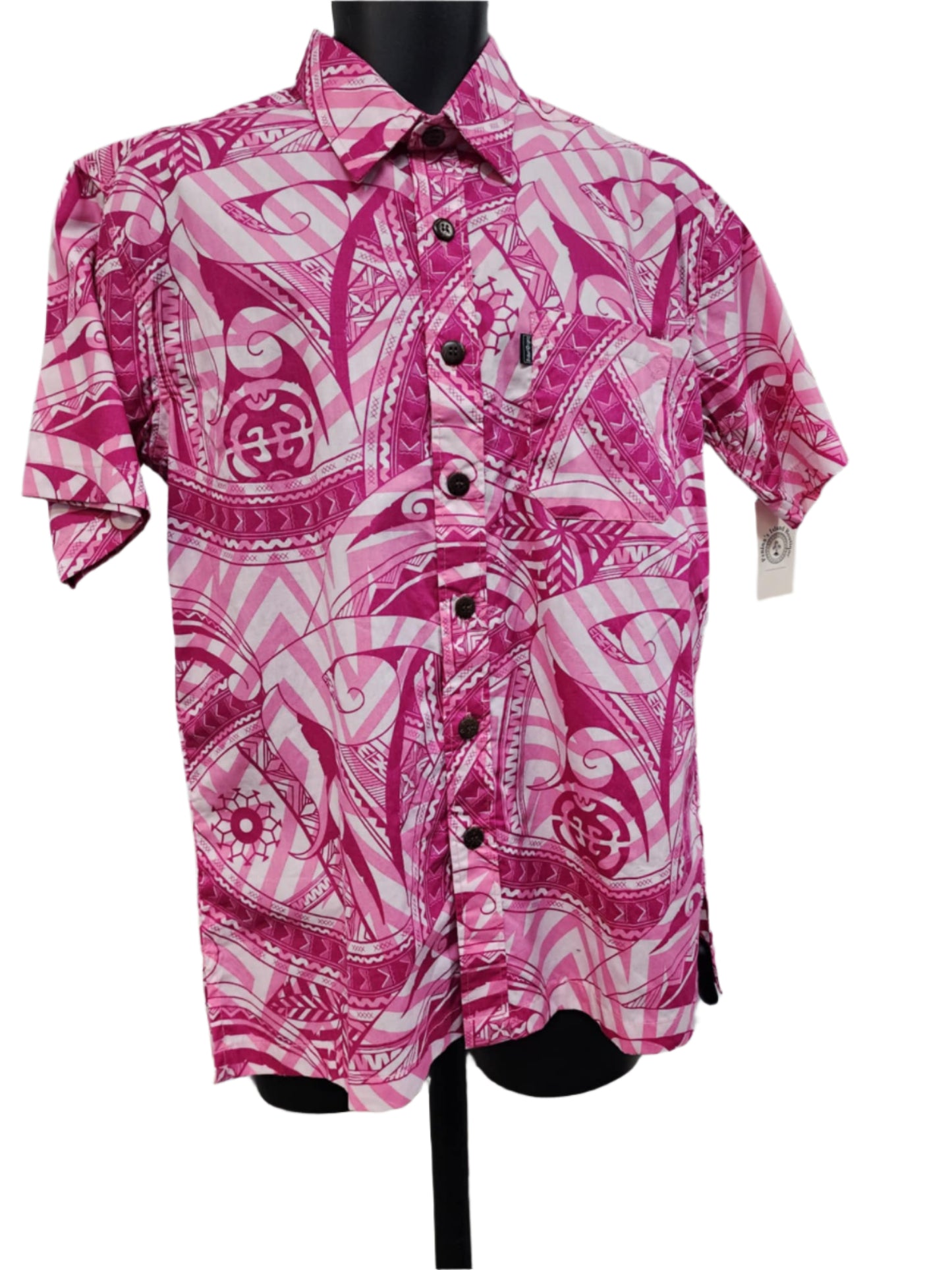 Pink Fijian Collared Men Shirt - Size M