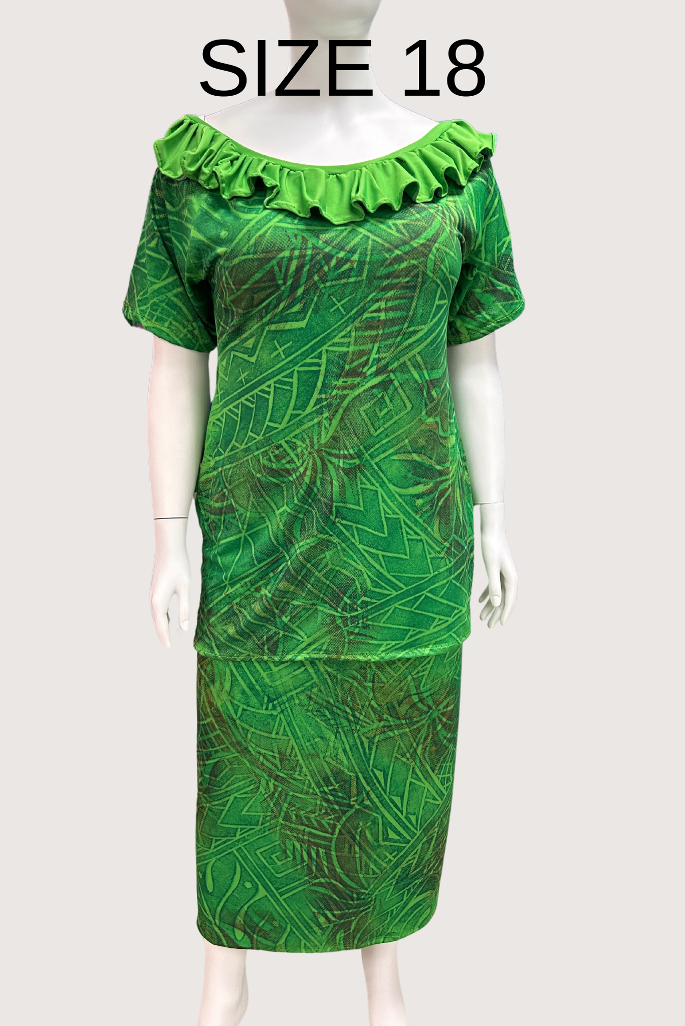GREEN PULETASI - SIZE 18