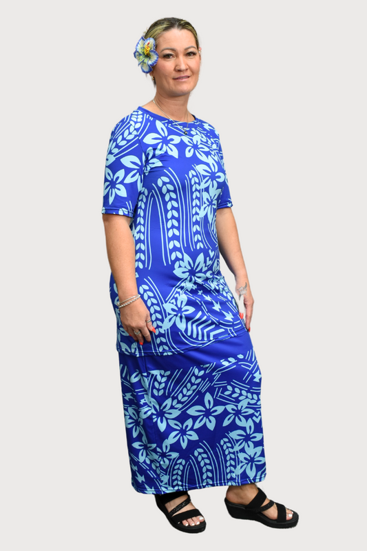 MAMANA PULETASI - TWO PIECE STYLE - BLUE