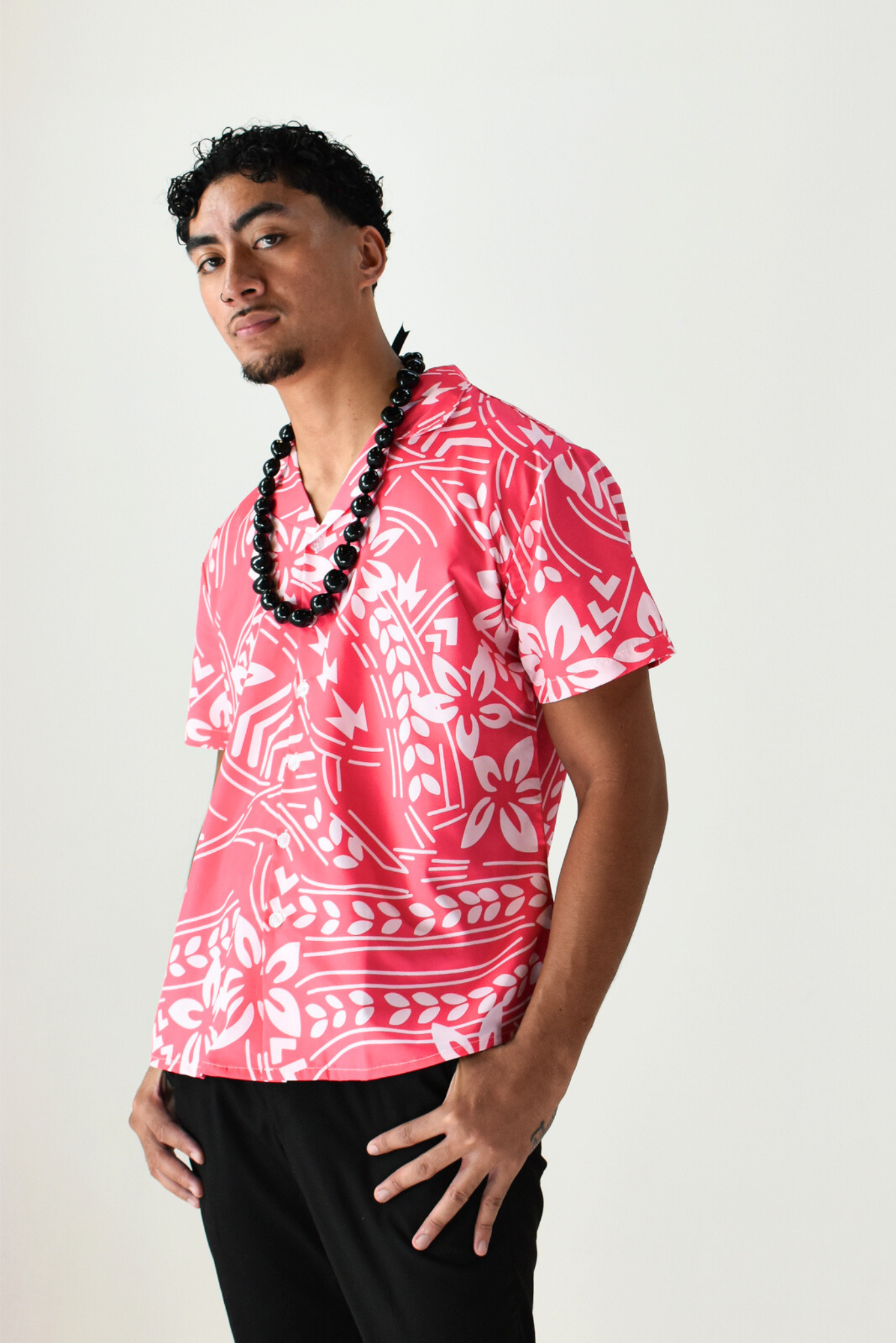 MANU SHIRT - COLLARED MENS SHIRT - PINK