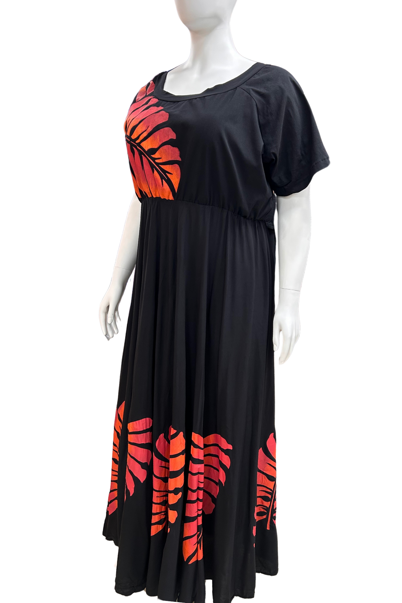 BLACK AND RED HIGHWAISTED DRESS - SIZE 26