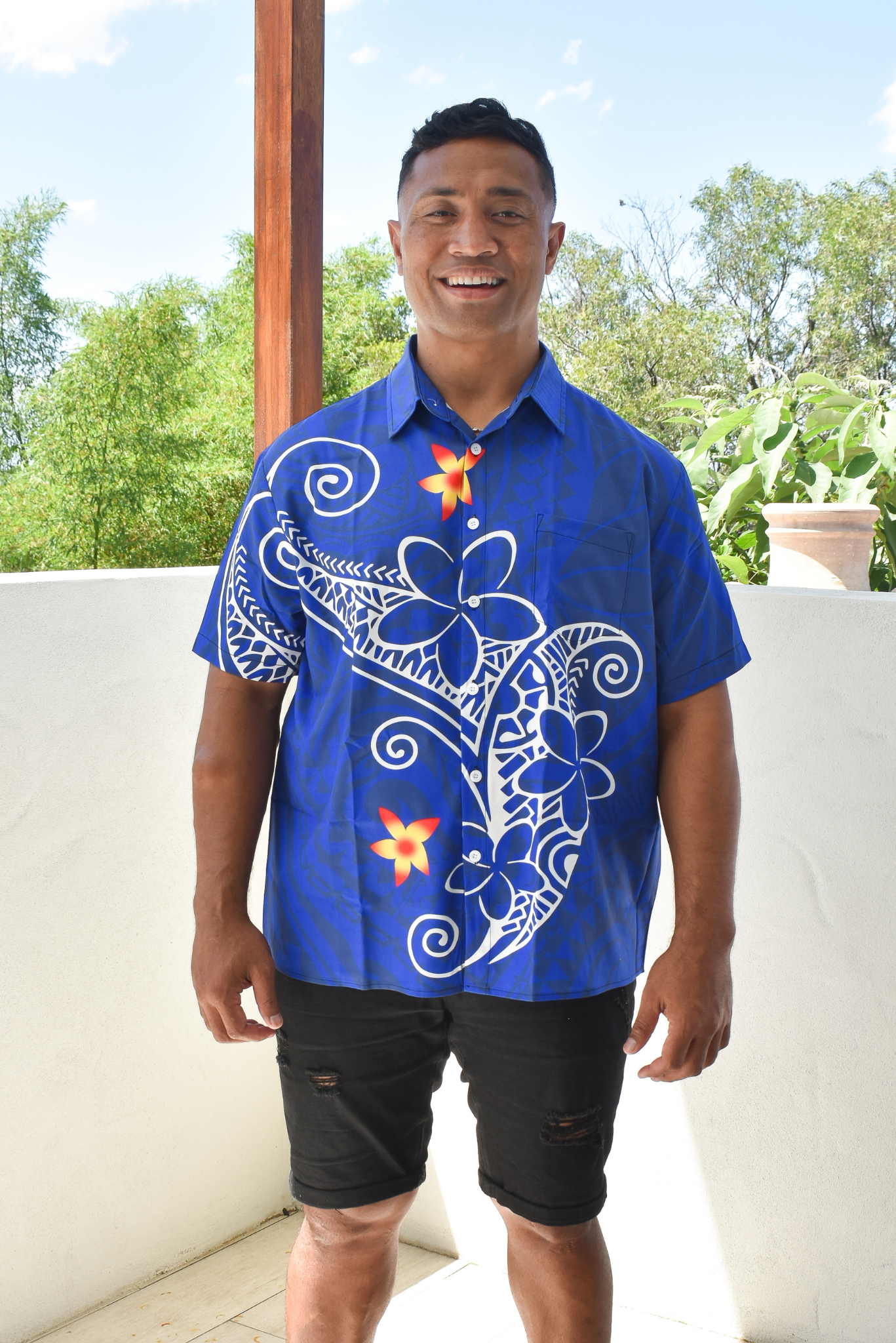 LUIS SHIRT - FORMAL COLLARED BUTTON UP - BLUE & WHITE