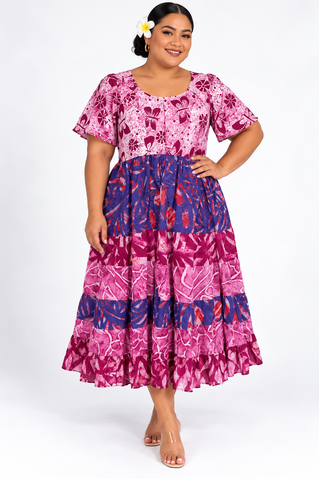 Burgandy Purple Layered Dress Size 20