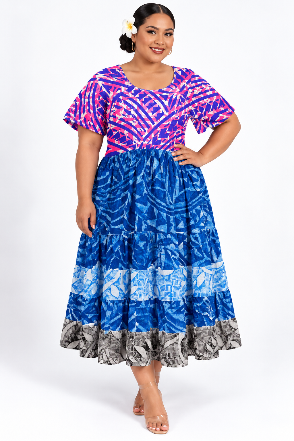 Purple Pink & Blue Layered Dress Size 20