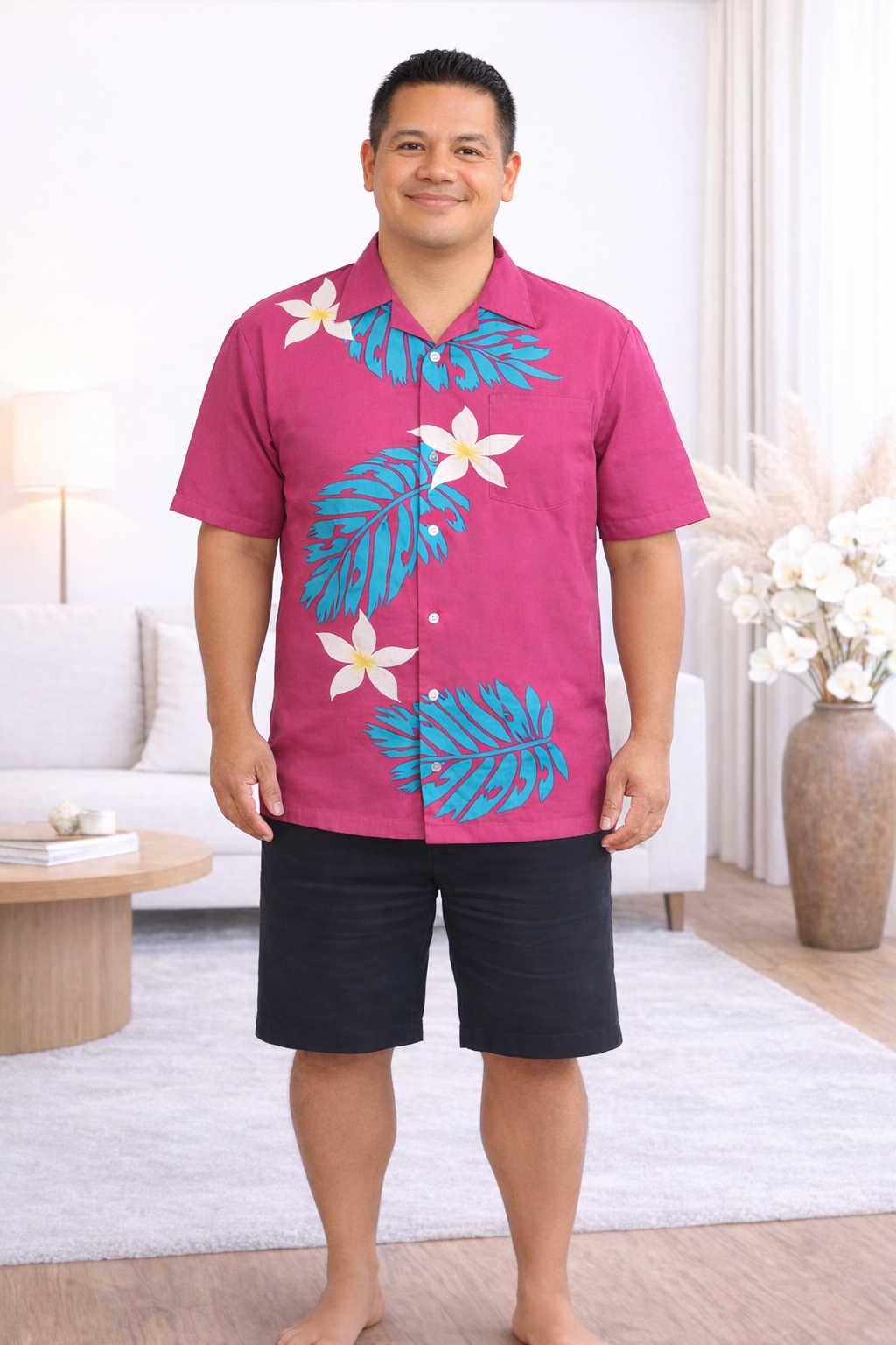 HENRY SHIRT - BUTTON UP SHIRT - PINK FLORAL