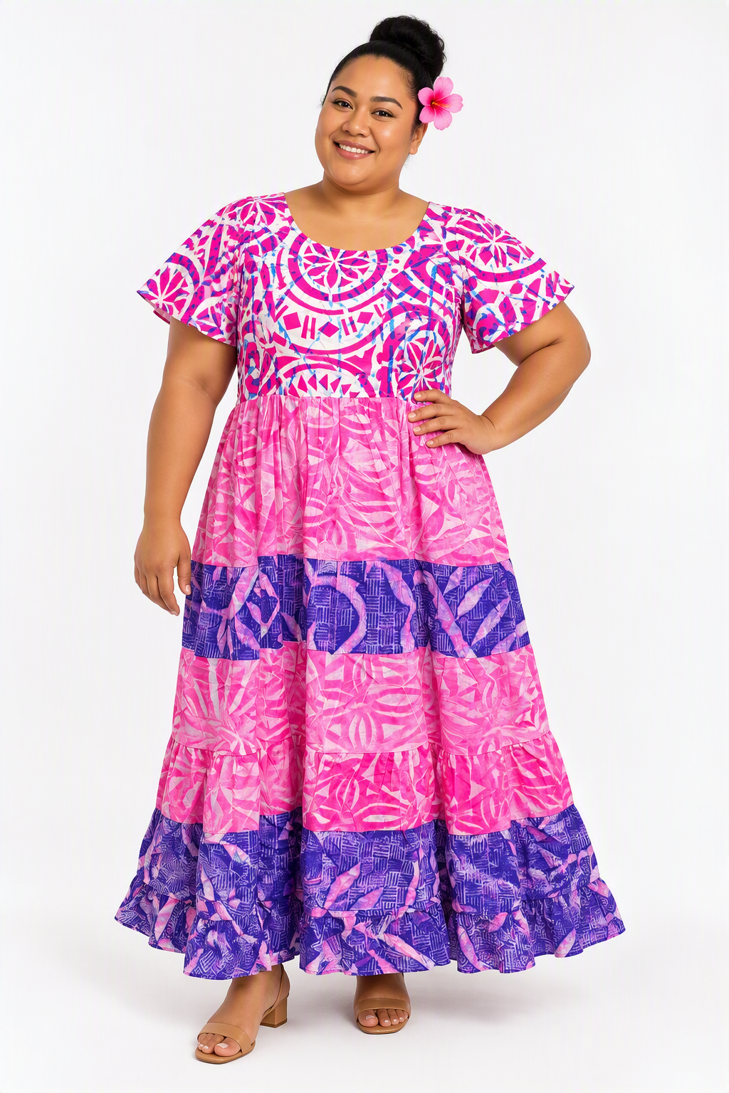 Pink & Purple Layered Dress Size 16