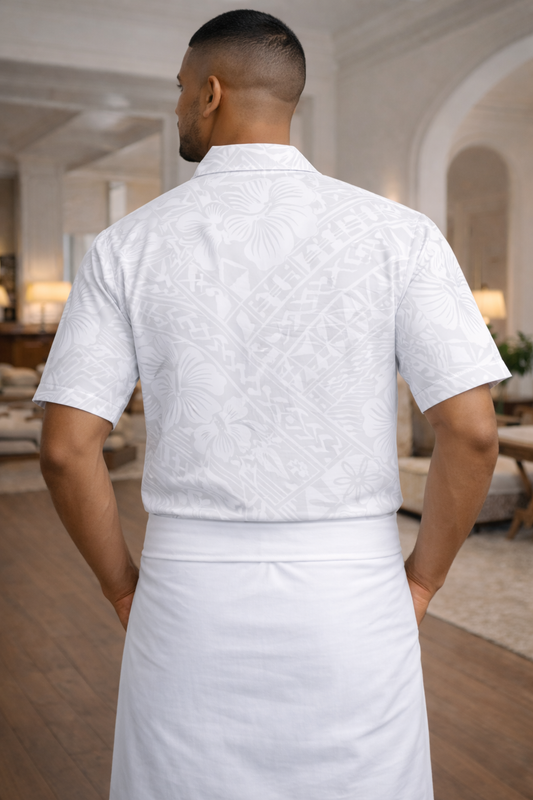 NATHAN SHIRT - BUTTON UP SHIRT - WHITE FLORAL