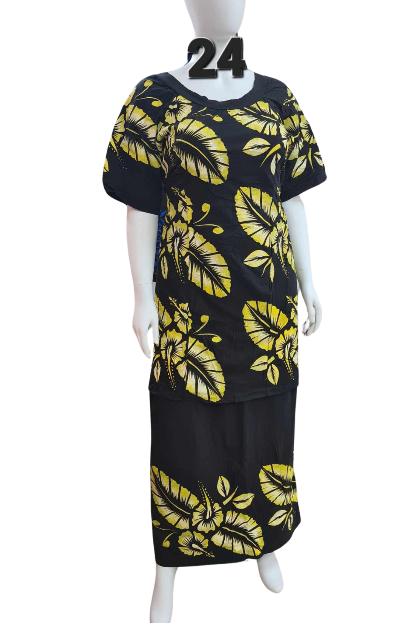 YELLOW & BLACK PULETASI - SIZE 24