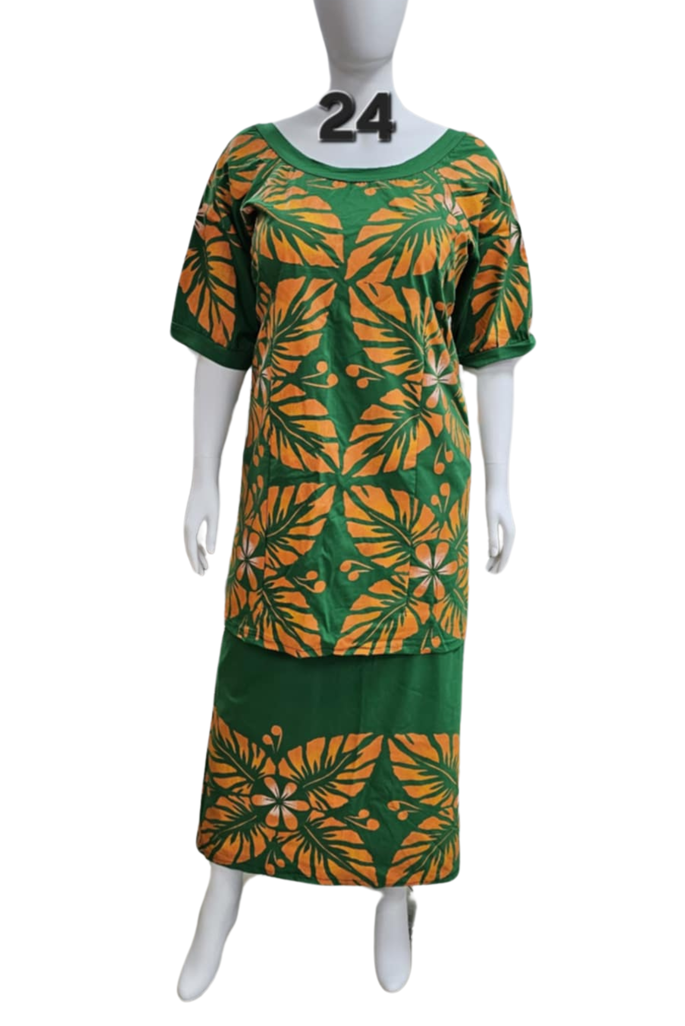 GREEN & YELLOW PULETASI - SIZE 24