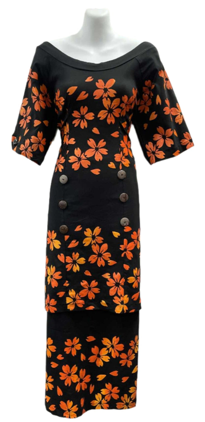 Black & Orange Puletasi size 16