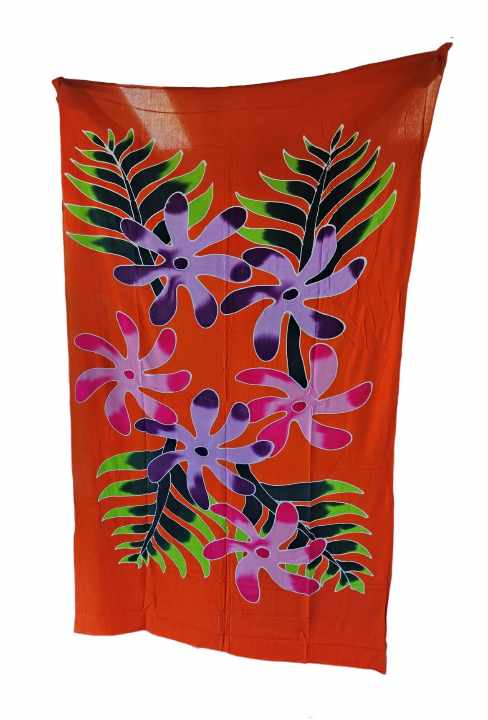 PURPLE & ORANGE SARONGS - LAVALAVA