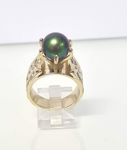 Crown pearl Ring with Customised Colour Selection