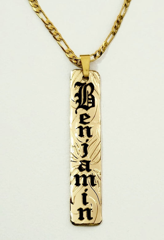 Old English Fonts~Personalised Name Pendant (37-50mm x 15mm)