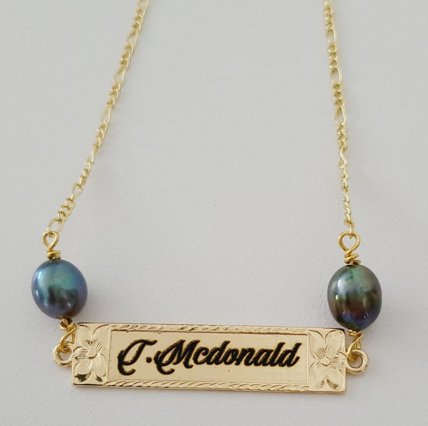 KEEP IT SIMPLE - Plain Horizontal Personalised Pendant #3 Necklace