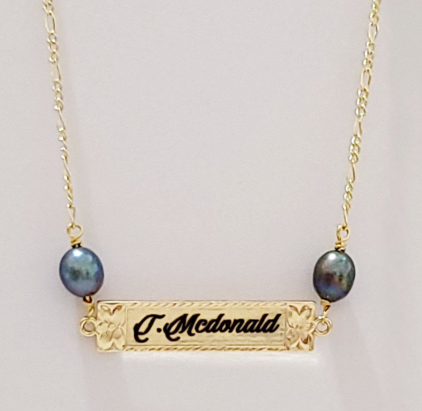 KEEP IT SIMPLE - Plain Horizontal Personalised Pendant #3 Necklace