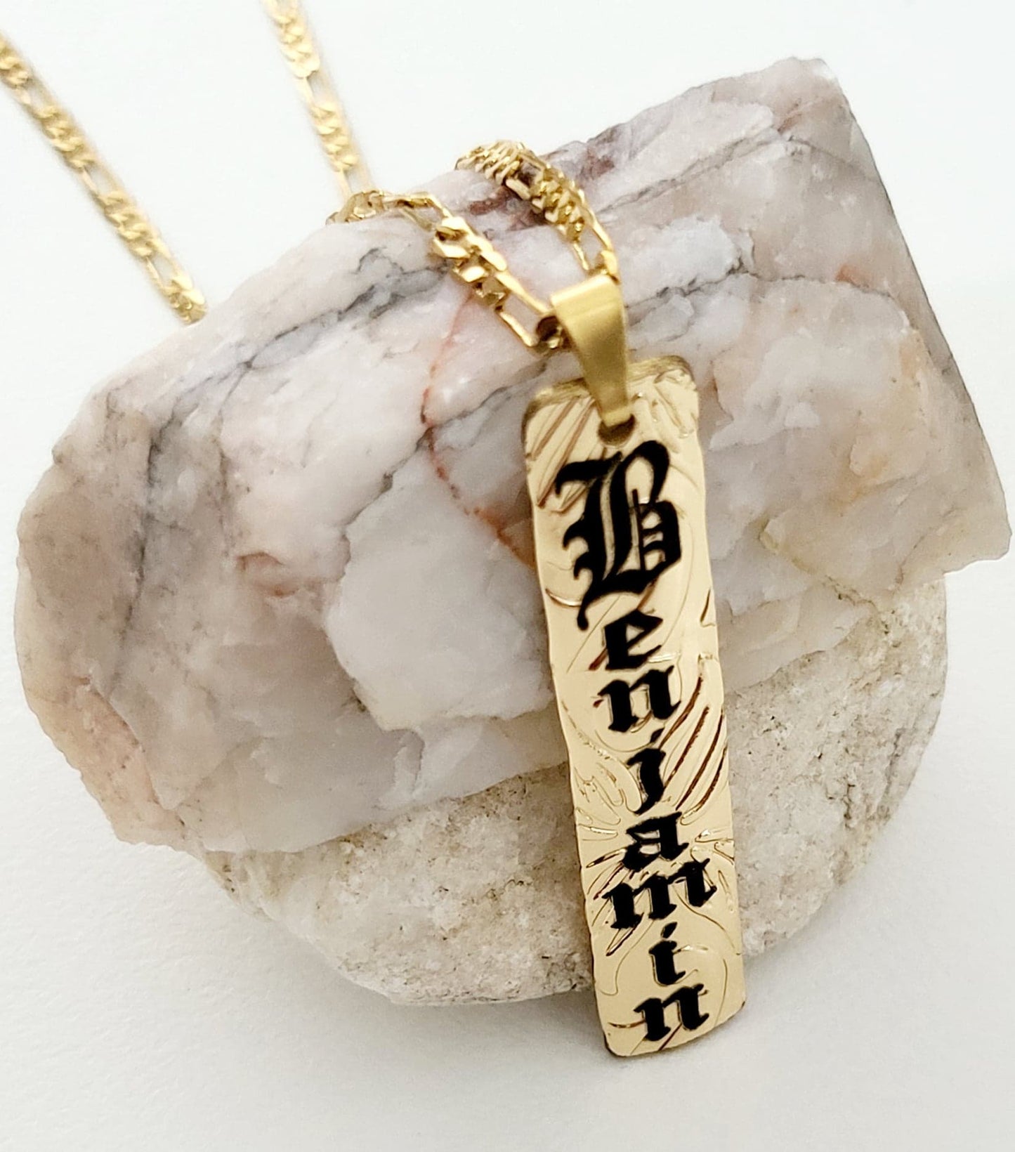 Old English Fonts~Personalised Name Pendant (37-50mm x 15mm)