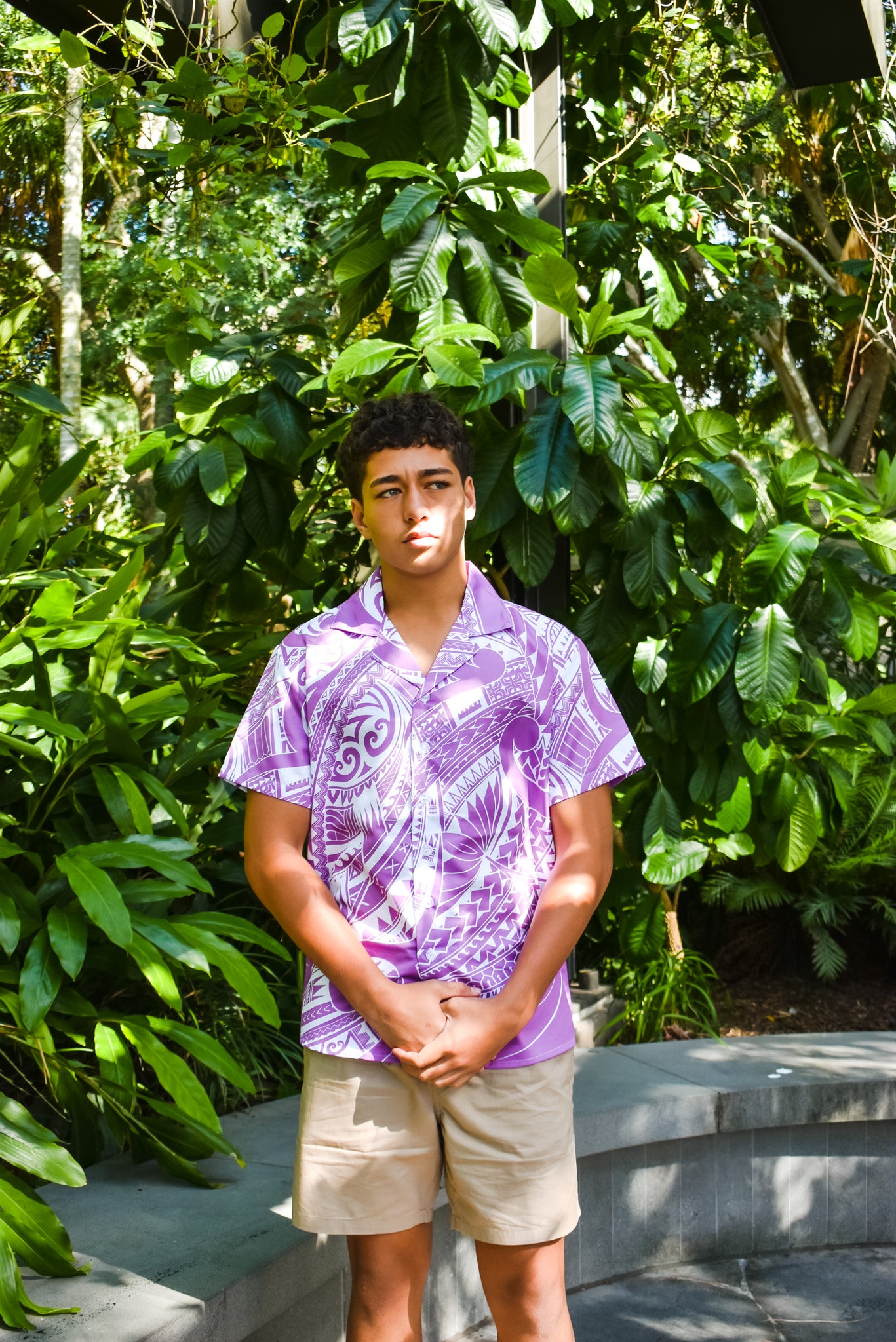 TANGAROA SHIRT - COLLARED MEN SHIRT - MAORI PATTERN