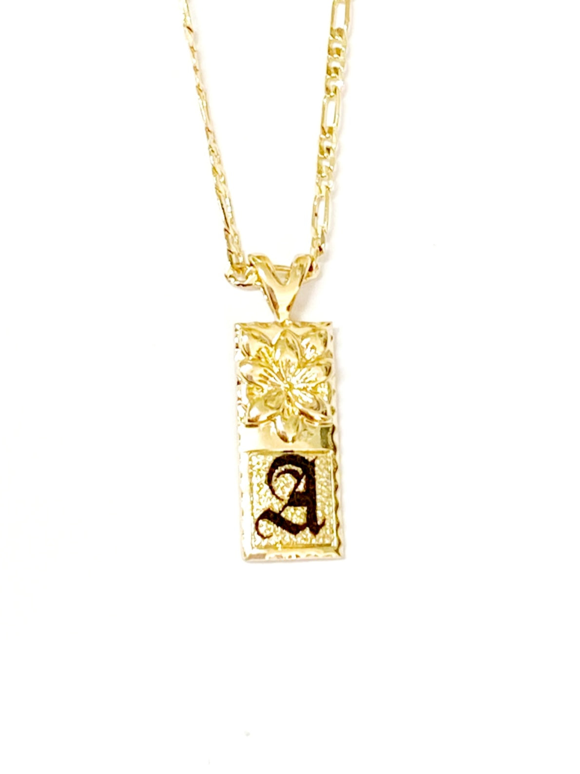 Initials Pendant Necklace 1-2 Letters (20mm x 8mm)