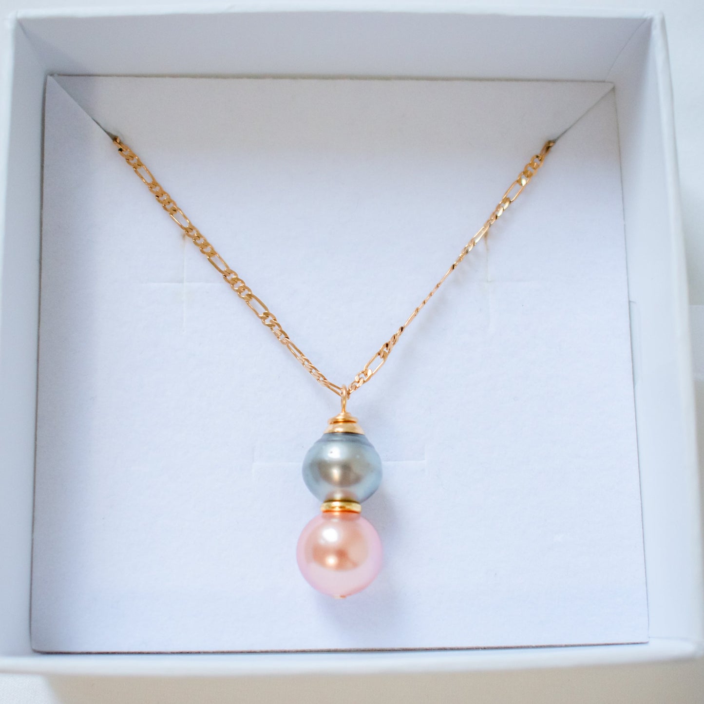 HANI - Tahitian Blending - New Gold-Filled Gorgeous Swarovski and Tahitian Pearl Set