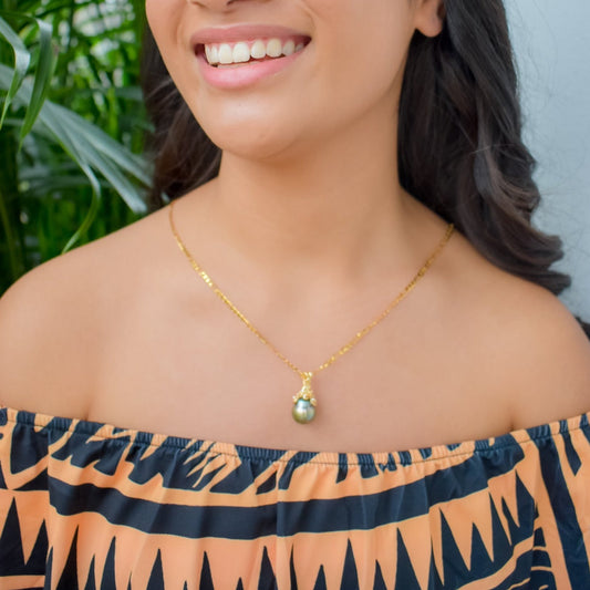 Toku-Alofa: Genuine & Authentic Tahitian Pearl Necklace