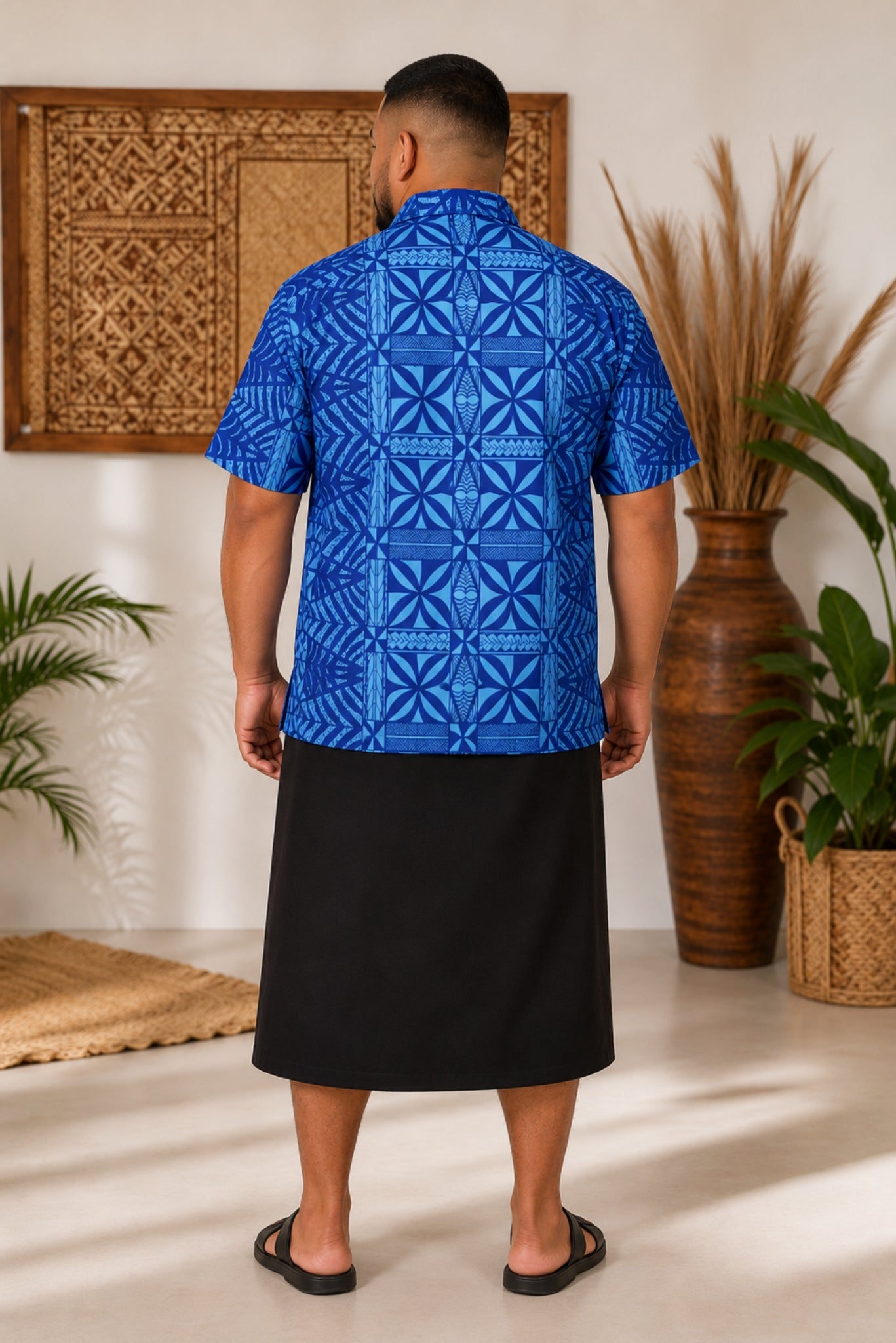 (PRE-ORDER) MENS COLLARED SHIRT - BLUE