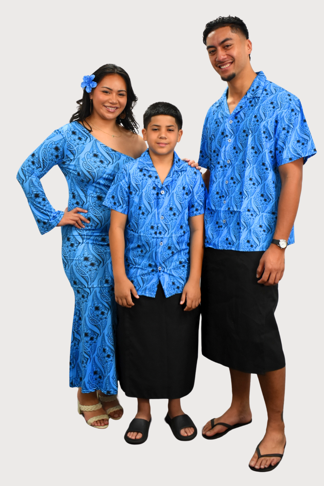 KIANA DRESS - ONE SLEEVE MAXI DRESS - BLUE