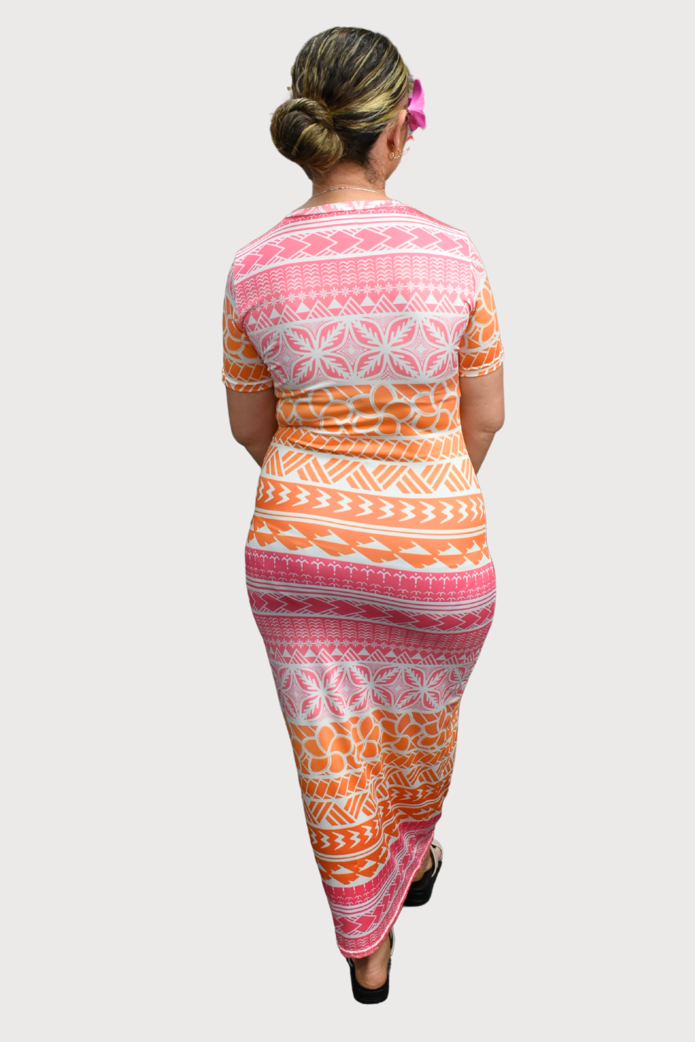 KAILANI DRESS - BODYCON - PINK & ORANGE