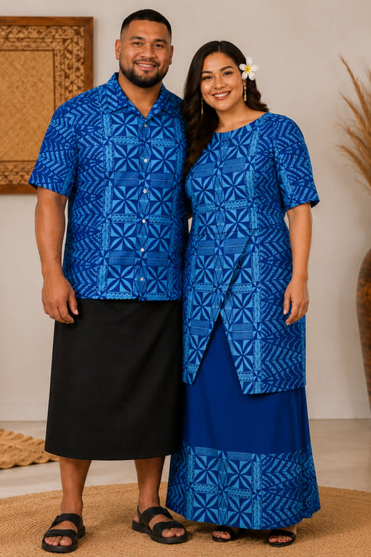 (PRE-ORDER) MENS COLLARED SHIRT - BLUE