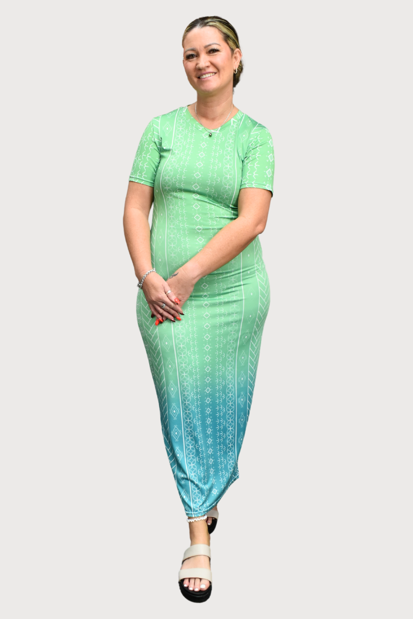 KAILANI DRESS - BODYCON - OMBRE GREEN