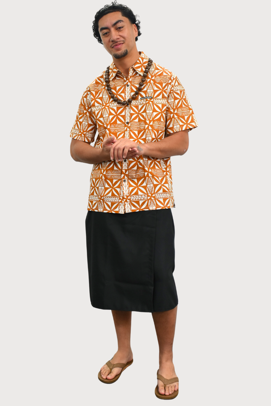 JACOB SHIRT - COLLARED BUTTON UP - BEIGE & WHITE