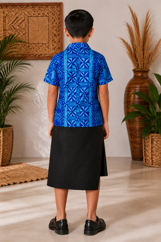 (PRE-ORDER) BOYS SHIRT - COLLARED SHIRT - BLUE